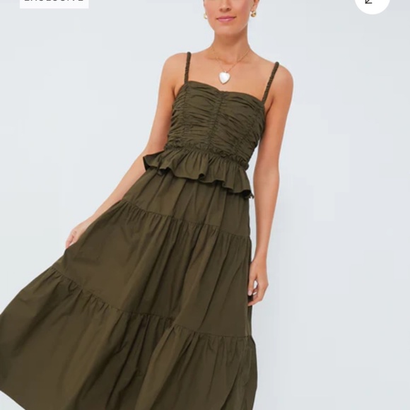 Olive green maxi dress - Picture 2 of 7